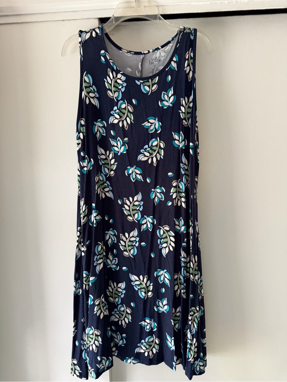 Jockey Navy Sleeveless Floral-Print Midi Dress